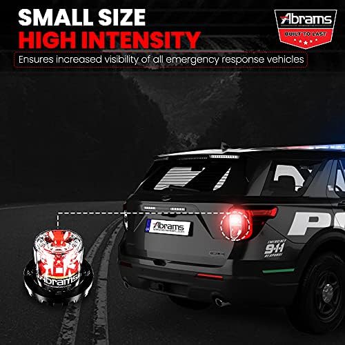 Abrams SAE Classe 1 Blaster 360 18W - 6 LED LED CURCHECTION Construction Vehicle Led Hideaway Surface Mount Strobe Warning Light