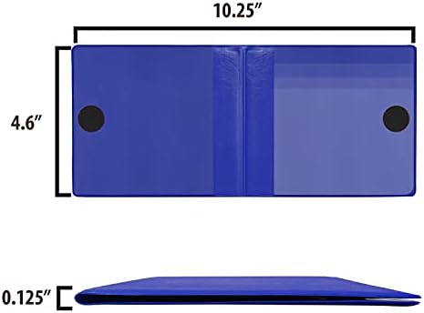 Essencialmente seu registro de imunização da vacina CDC e suporte de cartão com três mangas transparentes, vermelho, 2 pacote