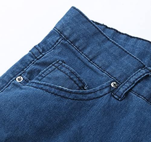 Honprad Women calças de calças modernas jeans macacão para mulheres calças jeans de jeans queimadas calças de cintura intermediária
