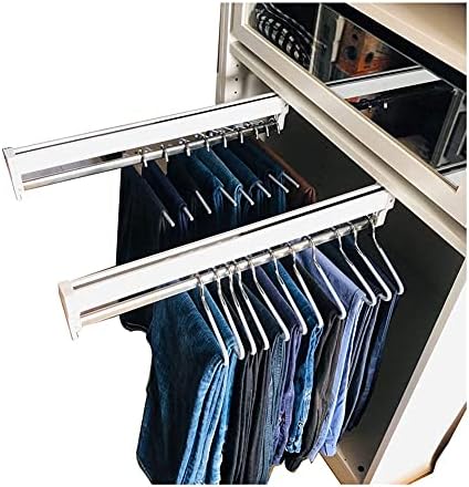 Neochy Secying Racks, Rack Rail Pull Rack/rack de calça, salve espaço, rack de secagem de guarda-roupa expansível, rack