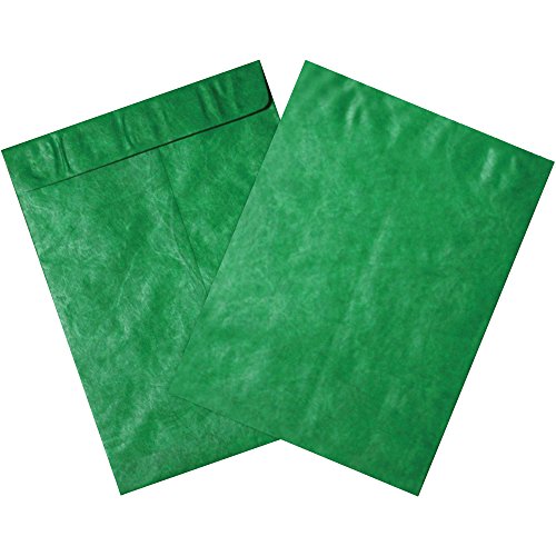 Envelopes Tyvek®, 10 x 13, verde, 100/caso
