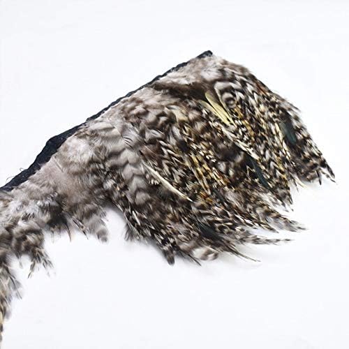 Feathers de galo aparando para roupas de costura de roupas DIY Fita de penas naturais Decoração de festa em casa