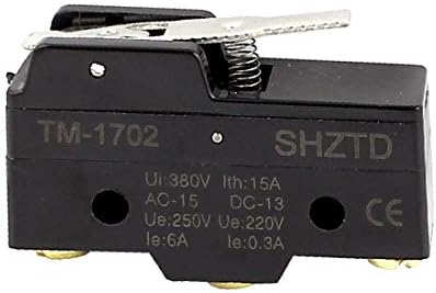 X-DREE AC 380V 15A Tipo de alavanca de dobradiça SPDT Snap Action Ação Micro Limited Switch TM-1702 (CA 380 ν 15a Tipo de Palanca de Bisagra Spdt Interruptor de Límite de Acción Rápida TM-1702