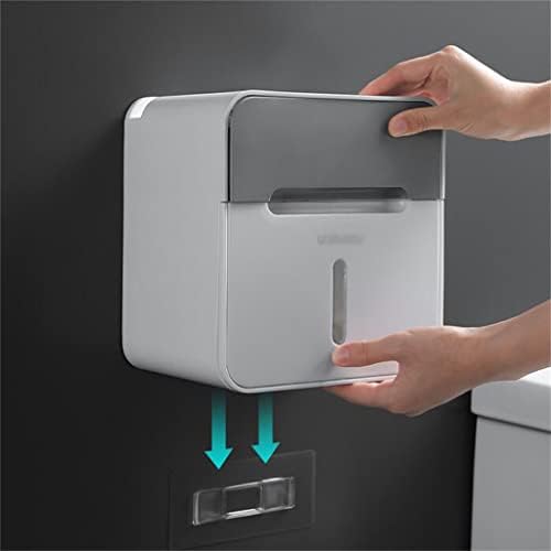 Gaveta de papel multi -funcional Sawqf, caixa de papel toalha de parede livre de orifício, suporte para o vaso sanitário doméstico