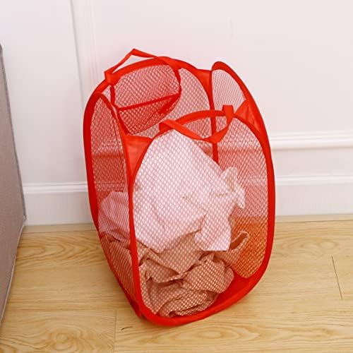 Alipis 2pcs Easy Roupas cesto cesto para dormitório de malha aberta bolsa vermelha faculdade lavanderia