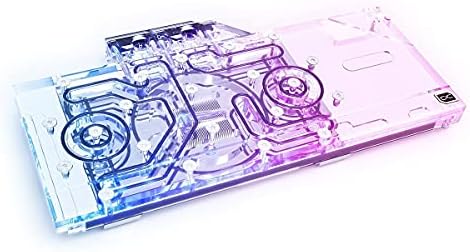 Alphacool Eisblock Aurora GPX-A GPU Block com placa traseira, RX 6800/6800XT/6900 Referência, níquel/plexi