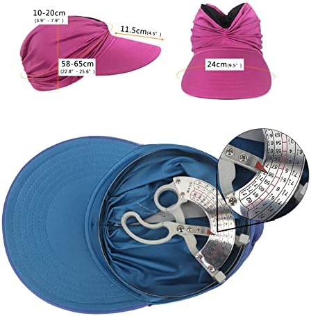 Visor feminino Chapéu largo Summer Face Beach Chapéus de verão e bonés viseira Viseira Caminhadas de chapéu de boné e boné