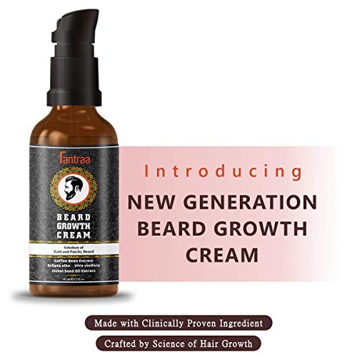 Creme de crescimento da barba fantraa - 50 ml - mais crescimento de barba com café e extrato de cebola - natural | Feito