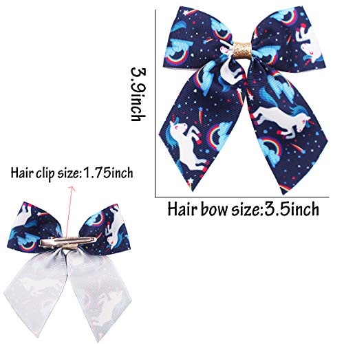 28pcs cabelos arcos para meninas 3,5 polegadas boutique boutique ribbon arcos de cabelo jacarés clipes de arco -íris