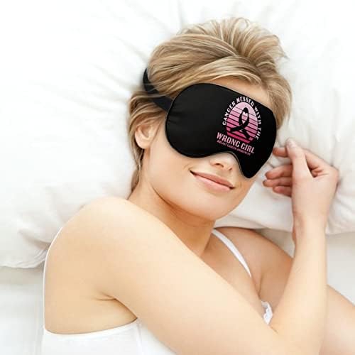 Máscaras para os olhos do sono, conscientização do câncer de mama Poster Sleep Eye Mask & Blachold com cinta elástica/faixa