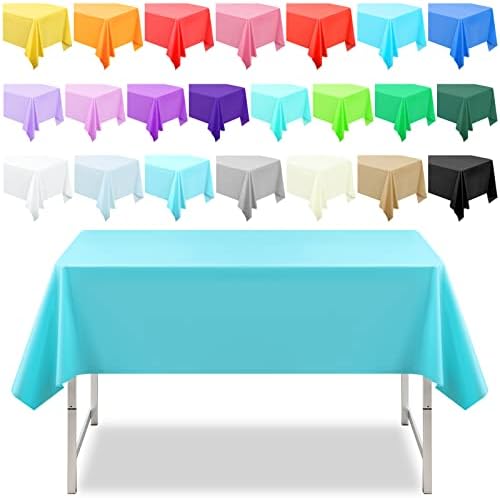 23 PCs Toalhadas de mesa de plástico descartáveis ​​de 108x54 polegadas Tabela de mesa de mesa de mesa variada de mesa descartável de mesa de mesa colorida Toclagem de mesa descartável para festa de aniversário para festas de casamento