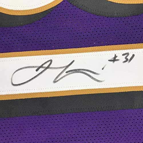 Autografado/assinado Jamal Lewis Baltimore Purple Football Jersey JSA COA