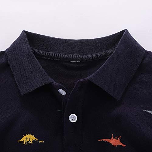 Motteecity Fashion Boys Turndown Collar Dino Polo Polo camisa