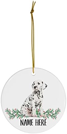 Nome personalizado engraçado Dalmácia Presentes de cachorro 2023 Cerâmica de árvore de Natal