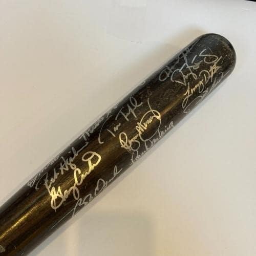 1986 New York Mets W.S. A equipe do Champs assinou o jogo Ray Knight usado BAT PSA & JSA - MLB Autographed Game usado Bats