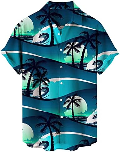 Camisas masculinas de verão casual elegante casual masculino de lapela solta manga curta manga botão porta de ano novo masculino masculino