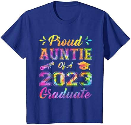 Tia orgulhosa de uma turma de 2023 pós-graduação em t-shirt sênior