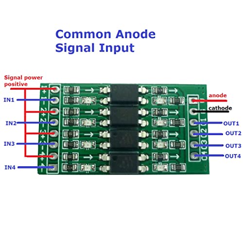 4Cannels em 24V Módulo de conversão de nível lógico digital de 5V PNP/NPN para NPN Isolamento óptico para Arduino UNO