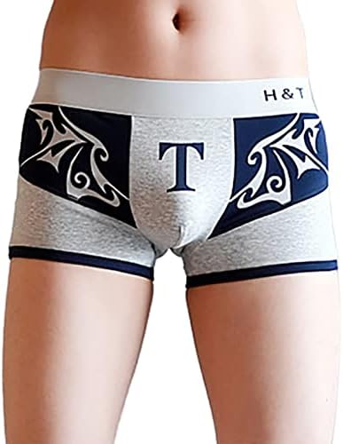 Boxers para homens de roupas íntimas masculinas boxer de algodão impressão Sexy Youth Four Seasons Mid Waist Boxer Head Men