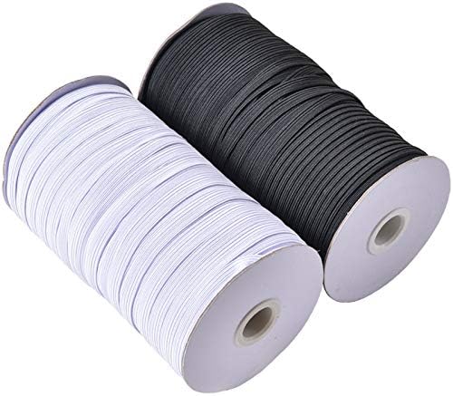 Marhashii 3mm 5mm 6mm de elástico para costurar corda de 8/10/22mm branco preto alto elástico de borracha plana faixa