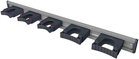 Sistema de armazenamento de montagem de parede original de 36 de 36 Toolflex 5 suportes pretos grátis 3 ganchos PK
