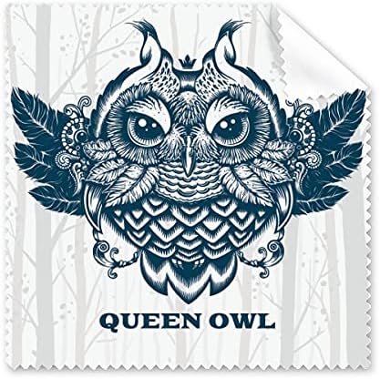 Rainha Owl Forest Art Deco Presente Limpeza de pano de pano Tela Limpador 5pcs