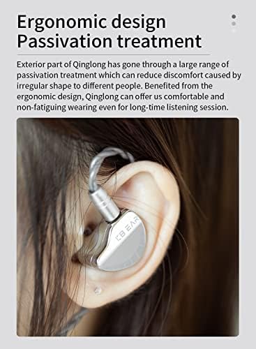 KBARE Qinglong no fone de ouvido com fio, diafragma compósito de camada dupla PU+Peek no estágio do monitor de ouvido, fone de ouvido