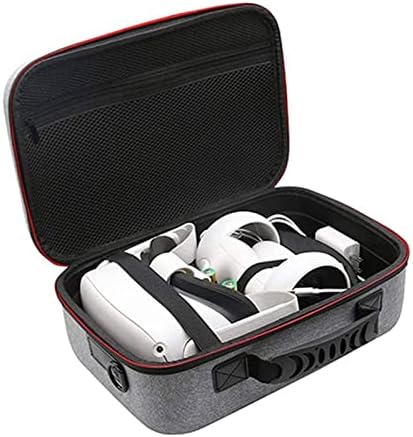 NA EVA Caso de óculos virtuais à prova d'água para Oculus Quest 2 VR Game Games Storage Bag, cinza, 11,5 * 5 * 7,5 cm