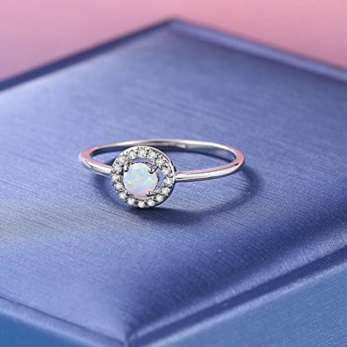 Conjunto de anel Tamanho 5 Anel delicado Personalidade de moda simples Europeias e americanas Acessórios clássicos Platina Plated Opal noivado Anel de menina de bandas finas anéis para mulheres