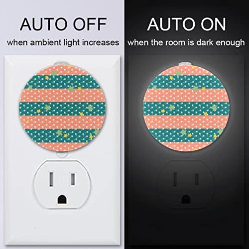 2 Pacote de plug-in Nightlight LED Night Light com sensor de entardecer para o amanhecer para o quarto de crianças,