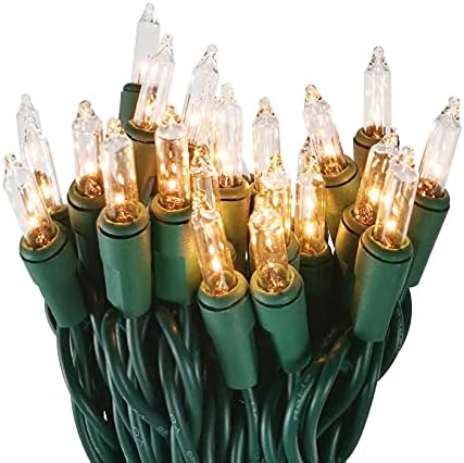 Huazhqing UL 100 Luzes claras Luzes de cordas incandescentes, uso interno e externo, total de 21,5 pés de comprimento, ideal para férias, Natal, pátios, casamentos, festas, decks, árvores