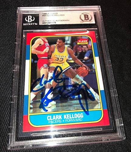 Clark Kellogg assinou 1986 Fleer Cart