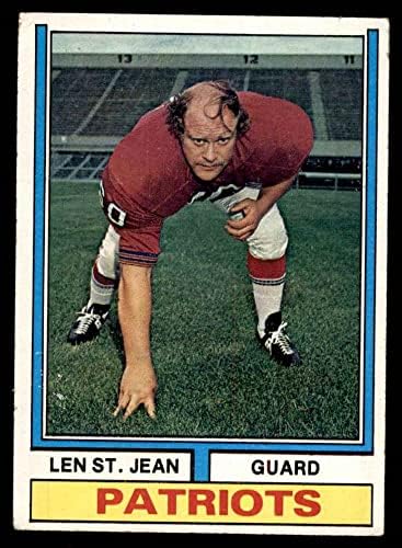 1974 Topps # 103 One Len St. Jean New England Patriots VG Patriots Northern Michigan