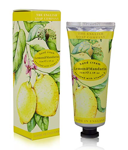 A empresa de sabão inglês, Lemon & Mandarin Hand Cream, hidratante e nutritivo, adequado para todos os tipos de pele 75ml