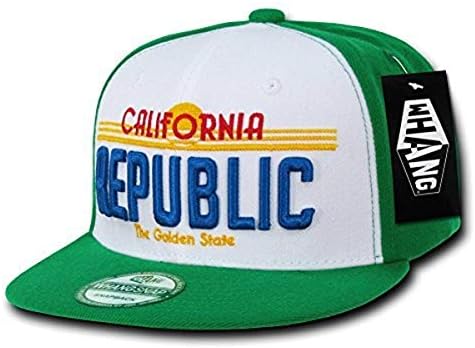 Whang California Republic Plate Design Snapbacks