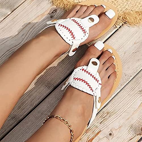 Ladies Summer Slides planos de beisebol chinelos para mulheres moda moda romana vintage praia viagens sandálias de clipe toe chinelos