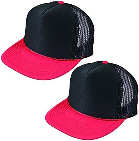 2 Pacote Baseball Caps Blank Trucker Hats Summer Mesh Cap Bill Flat Bill ou CHATS CAMBRY