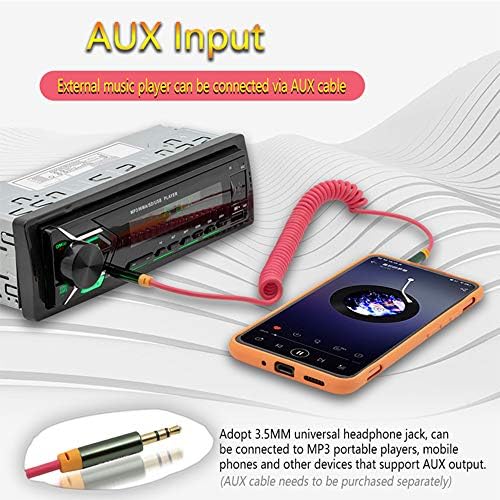 BOOMBOOST MP3 Player com tempo duplo Bluetooth Display Colorful Light Suporte USB/TF/SD/AUX em MP3/WMA/WAV/FLAC/APE 12V