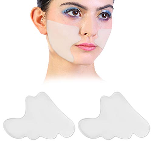 Filfeel Anti-Wrinkle Face Patch, manchas de rugas para a prevenção da noite durante a noite, adesivo autoadesivo reutilizável de silicone para o pescoço do olho no peito