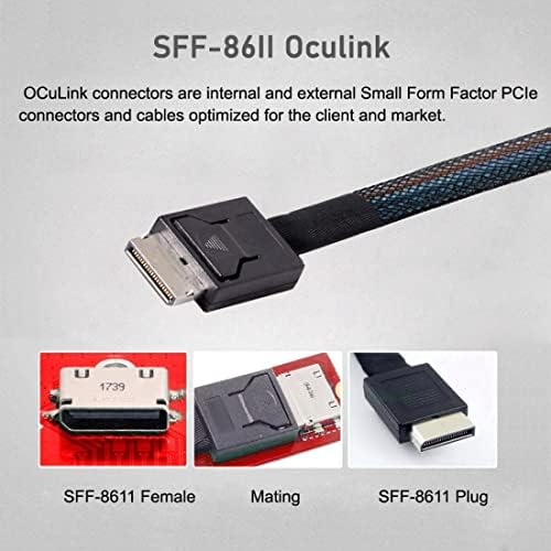 Adaptador Chenyang Cy M.2 para SFF-8611, Oculink SFF-8612 SFF-8611 para NVME PCIE SSD M-Key 2280 22110mm Adaptador para placa principal