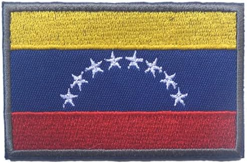 Venezuela Sinaliza a braçadeira tática de manchas bordadas Badges Moral Tactics Military Borderyer Patch & Loop na parte