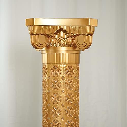 Balsacircle 4 Gold 40 polegadas Colunas romanas ajustáveis ​​Pedestal Pedestal Pedestal - Para eventos de festas de
