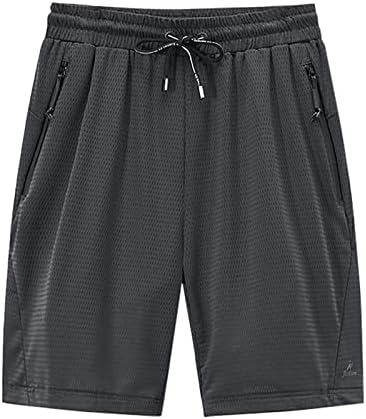 Ozmmyan shorts para homens de verão de cor malha respirável e respirável elástico seco de 5 pontos de lazer de 5 pontos Praia de