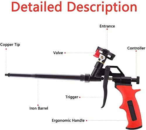 Haosen Kit de ferramentas de calafetagem sortudo não precisa limpar a pistola de espuma, PU expandindo a pistola de espuma de espuma