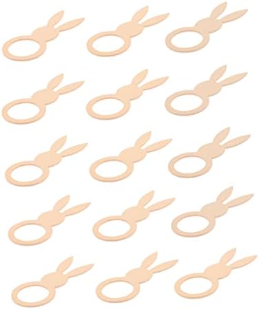 Zerodeko 15pcs Ringos de guardanapos de páscoa Os porta -voz dos portadores de decoração amadeirada de guardanapo decoração anéis