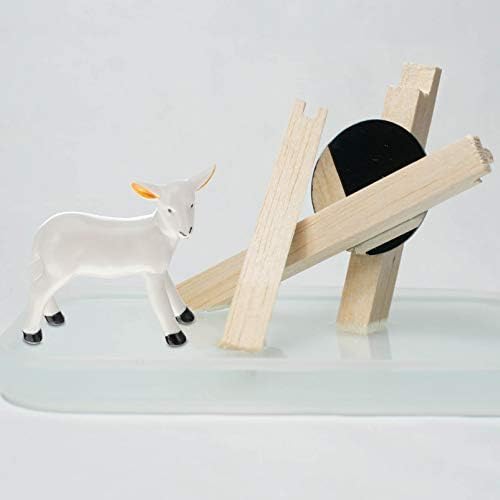 Besportble Goat Fatueta 2pcs Cerâmica Ovelha Figuras de Cordeiro Decorações de Animais Decorações de Animais Porcelana