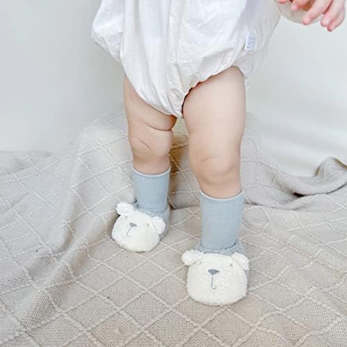 Inverno crianças bebês sapatos de criança meninos e meninas sapatos de meias não deslizantes deslizam em meias de futebol