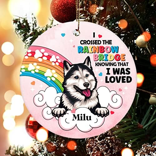 Ornamento de cão de cão personalizado Mãe Ornamento de Natal 2022 Memorial Pet Xmas Decoration 1