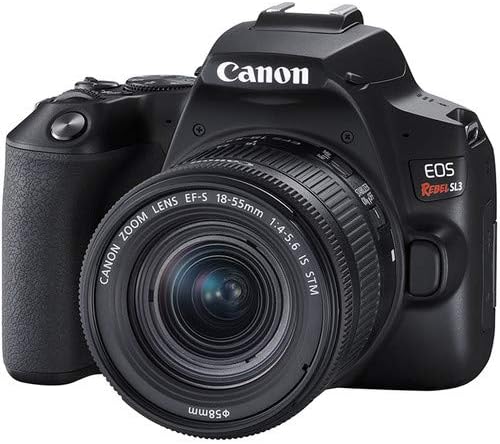 Canon EOS Rebel SL3 DSLR Câmera com EF-S 18-55mm f/4-5.6 é lente STM + 2pcs 32 GB Sandisk SD Memory + Flash Digital + Kits de Macro