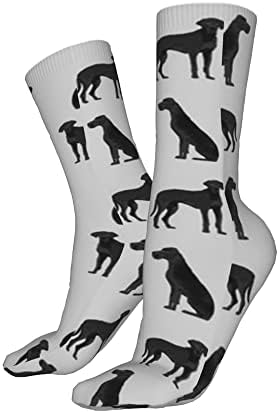 Aotose Great Dane Black Simple Dog raça masculina meias atléticas de tornozelo meias de corrida para homens e mulheres meias